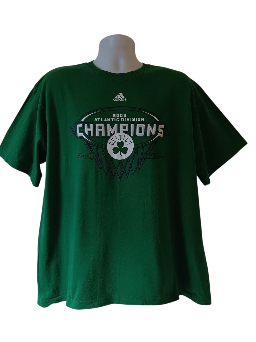 Adidas Boston Celtics 2009 Champions green short-sleeve graphic t-shirt size 2XL